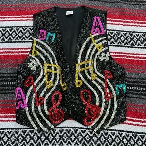 Sequin Musical Note Vest